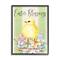 Stupell Industries Easter Blessings Text Striped Yellow Chick Egg Basket Framed Giclee Art